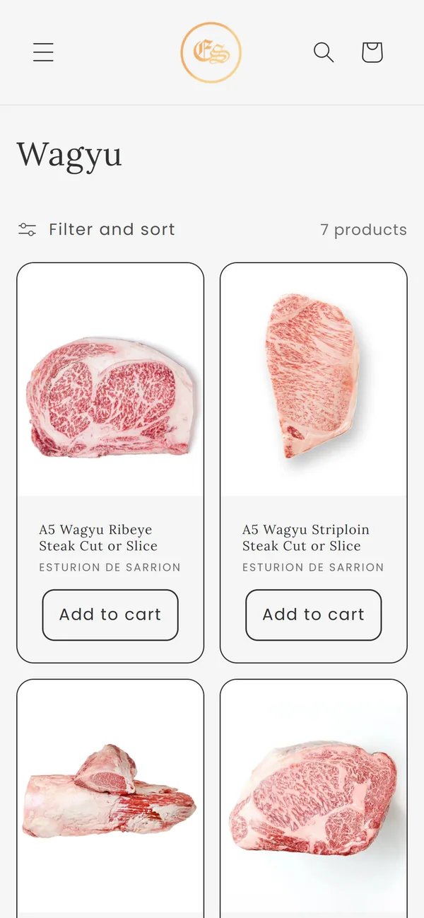 Esturión de Sarrión: Catalog, mobile
