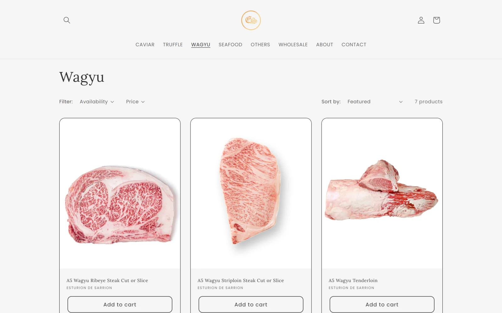Esturión de Sarrión: Catalog