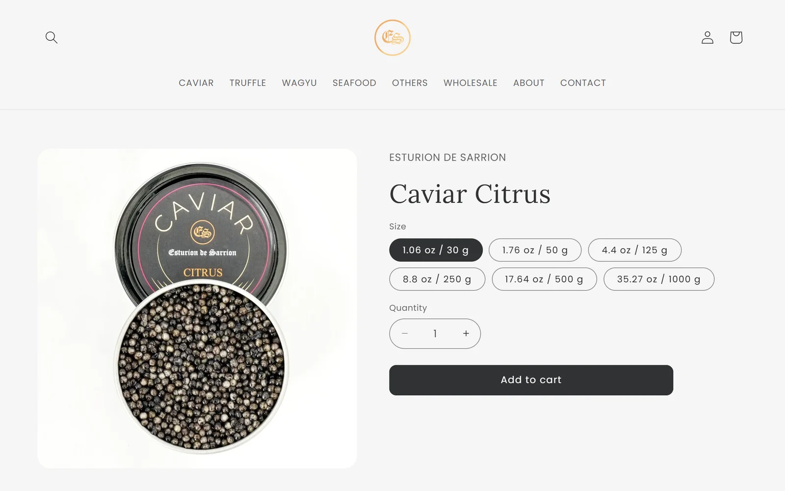 Esturión de Sarrión: Product page