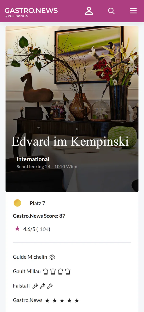Gastro.News: mobile screen 3