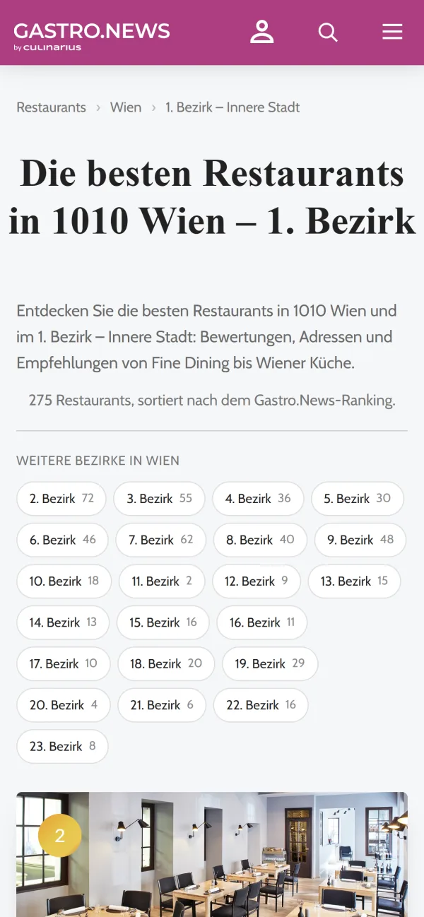 Gastro.News: Local hubs, mobile