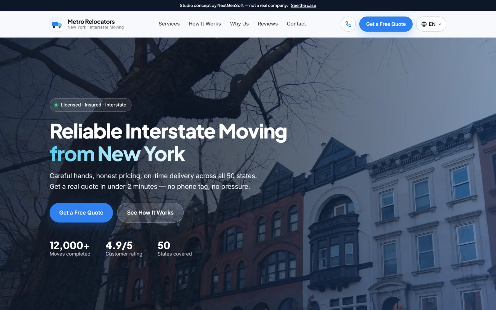Metro Relocators: live demo