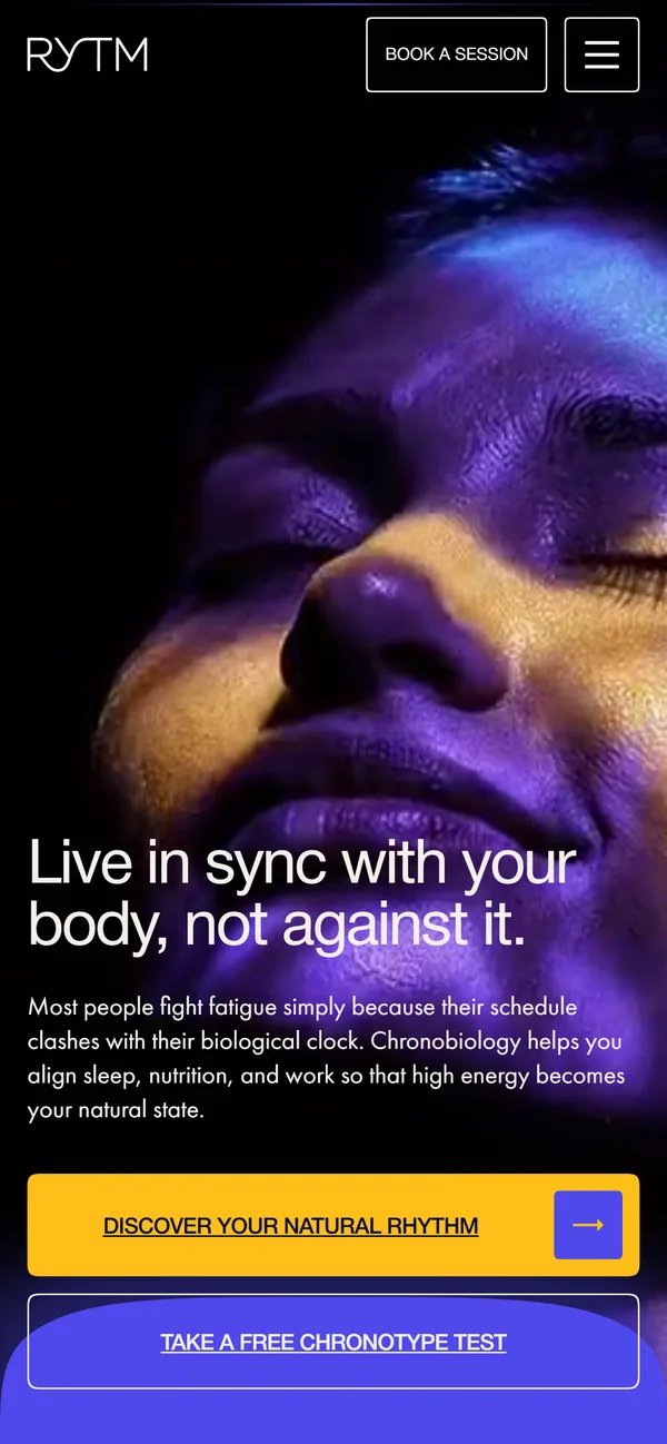 RYTM: Brand site, mobile