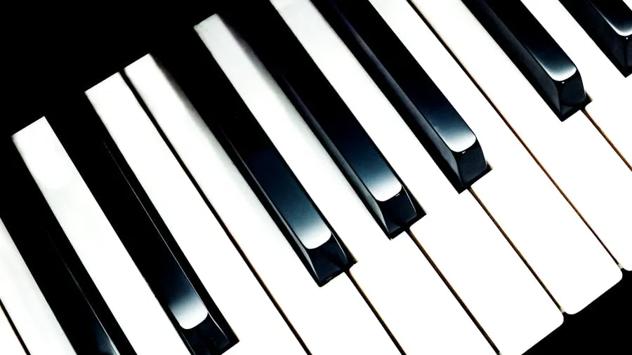 Close-up of piano keys — specialty item moving for pianos and delicate instruments